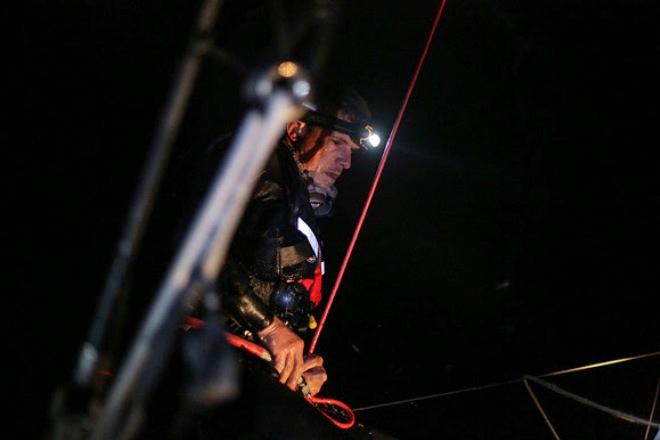 A quick inspection showed one of the rudders had been sheered off - 2015 Volvo Ocean Race © Yann Riou / Dongfeng Race Team